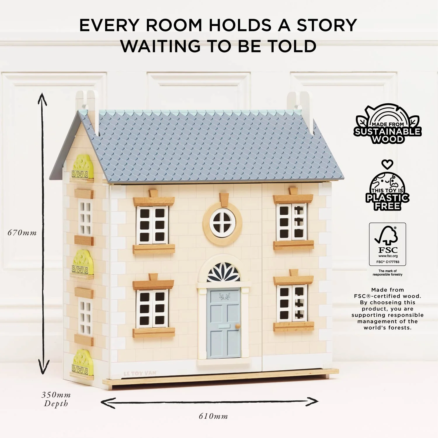 Bay Tree Wooden Dolls House - Image 5