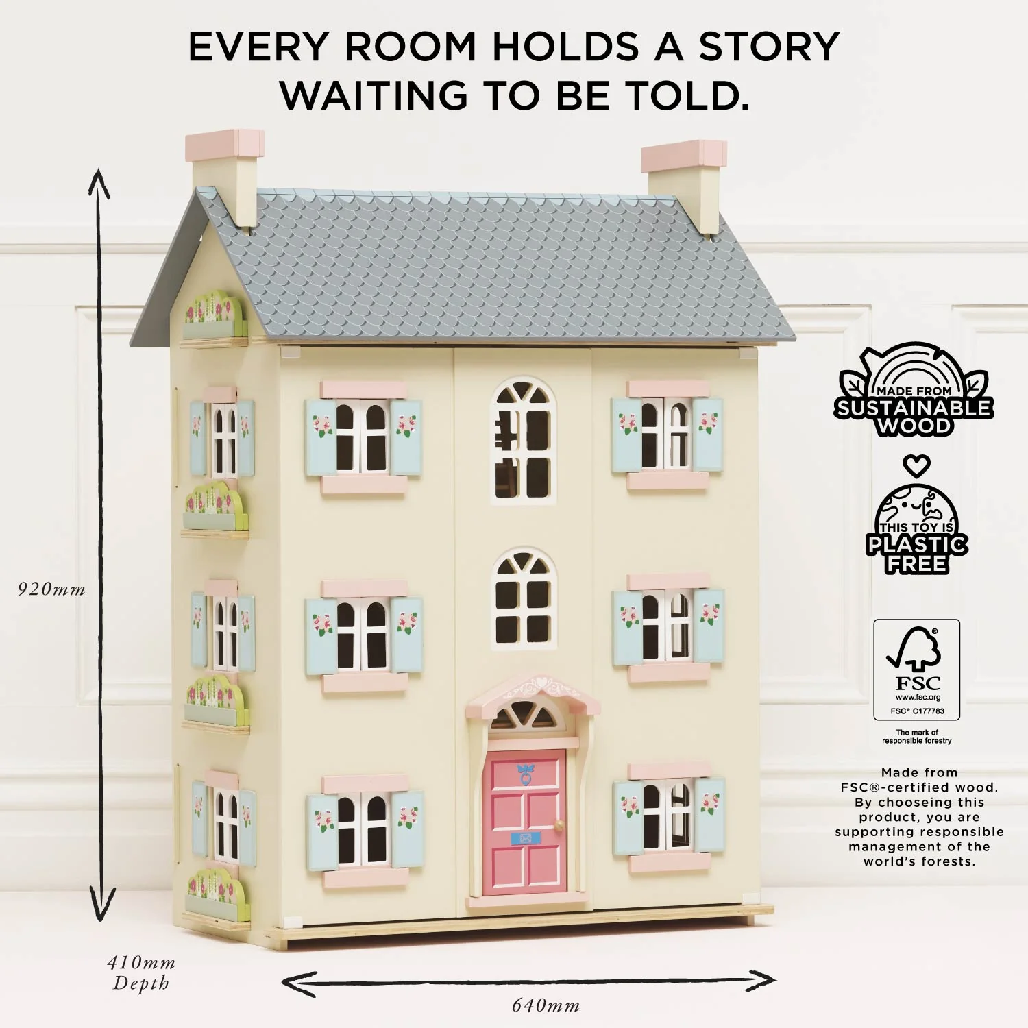 Cherry Tree Hall Wooden Dolls House - Image 5