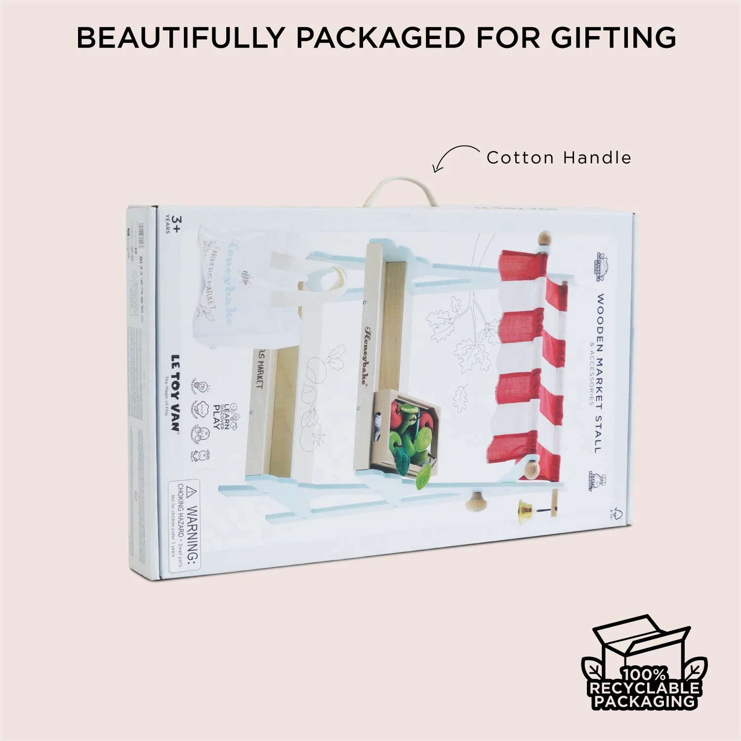 Wooden Market Stall & Fruit Play Food Crate - Image 7