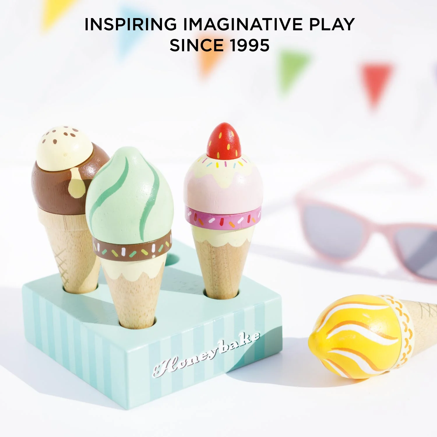 Wooden Ice Cream Cones Set - Image 4