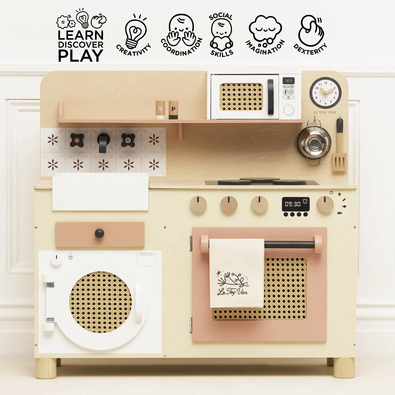 Family Size Wooden Play Kitchen - Image 3