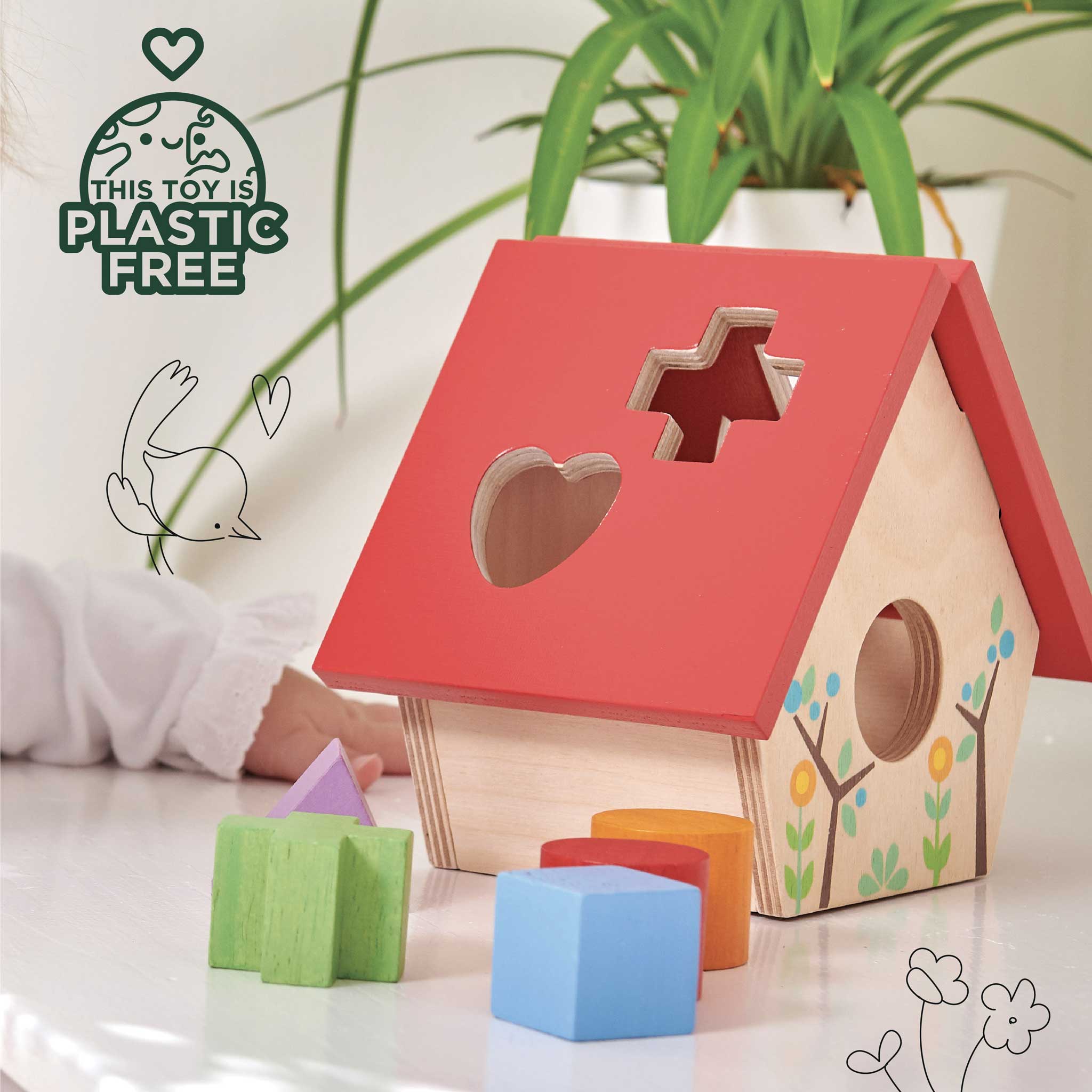 Woodland Bird House Shape Sorter - Image 3