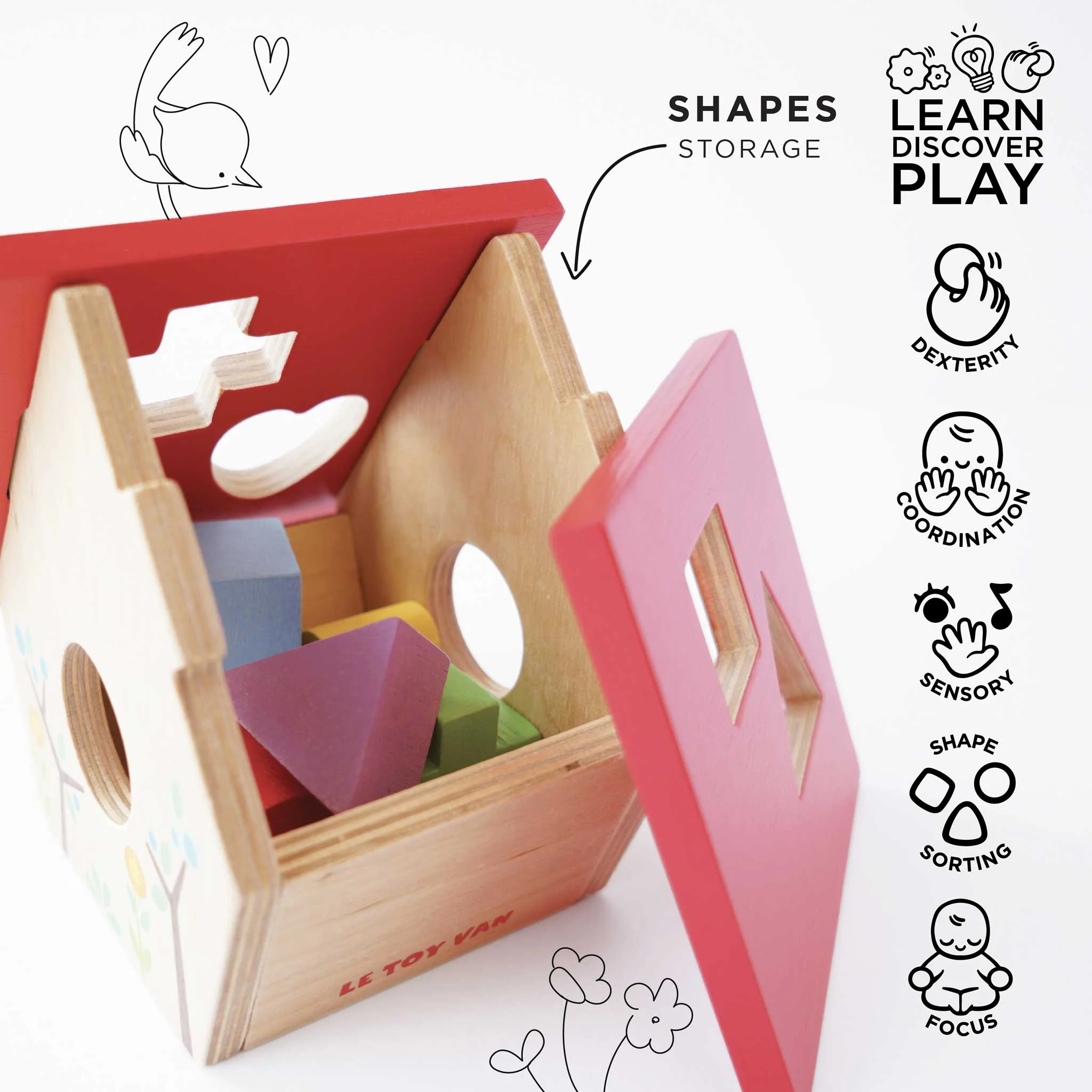 Woodland Bird House Shape Sorter - Image 4