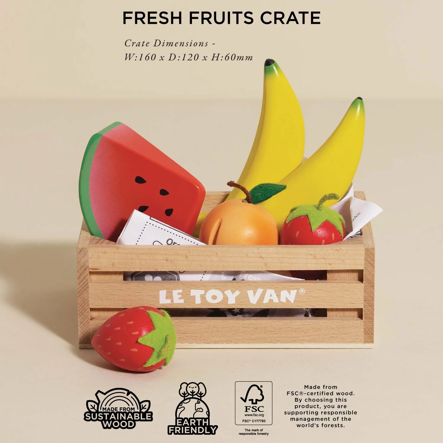 Smoothie Fruit Wooden Market Crate - Image 3