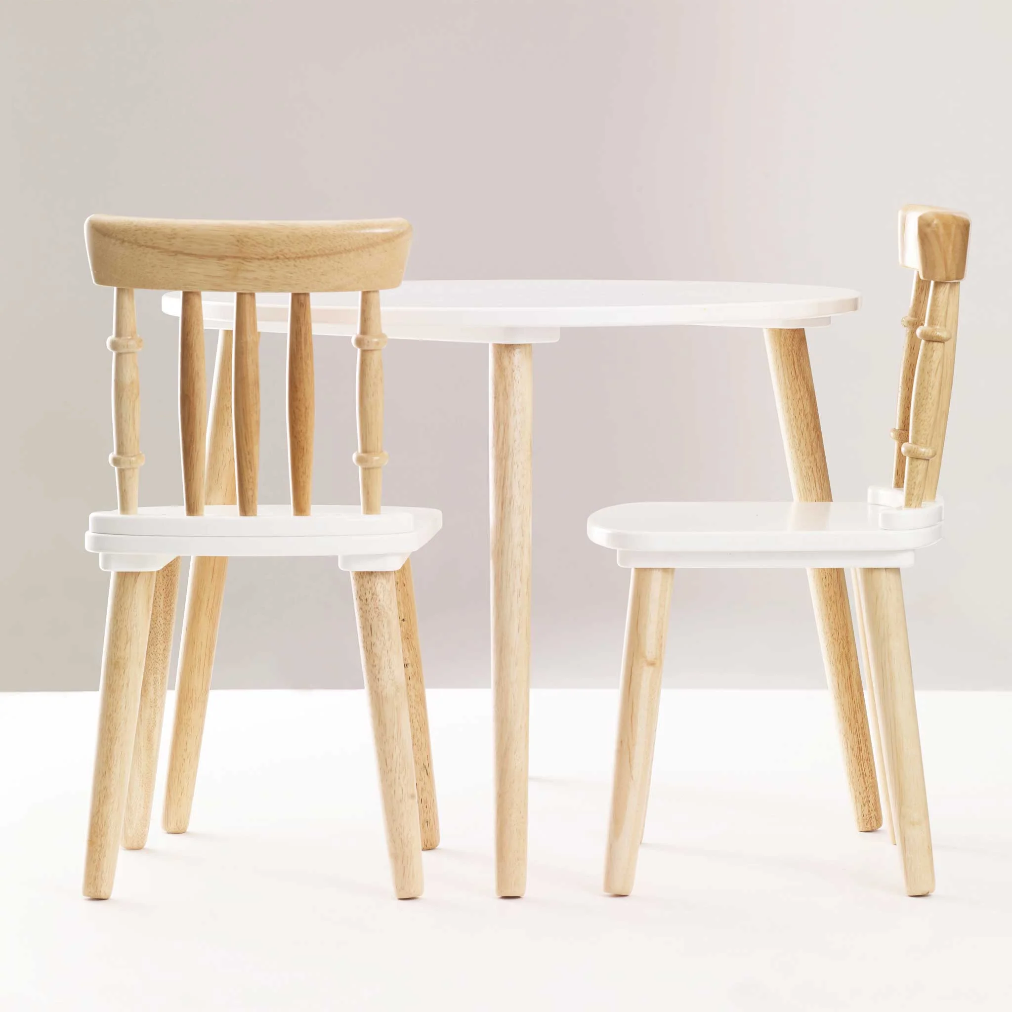 Children's Wooden Table and Chairs - Image 3