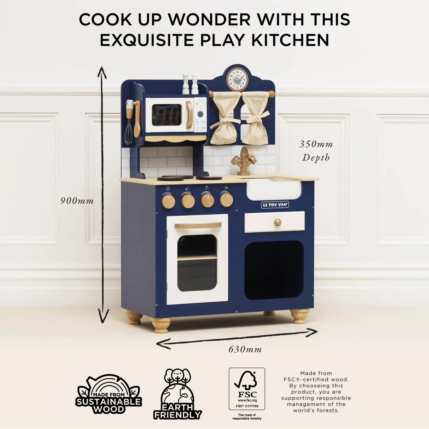 Oxford Wooden Play Kitchen - Image 6