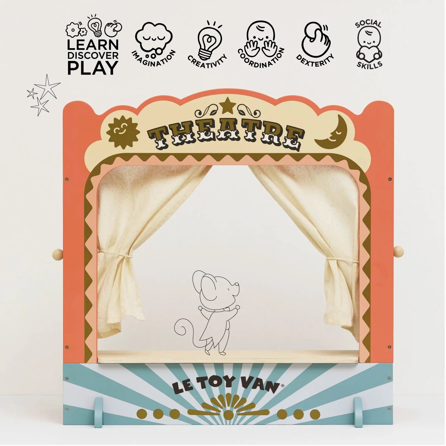 Tabletop Puppet Wooden Theatre - Image 3