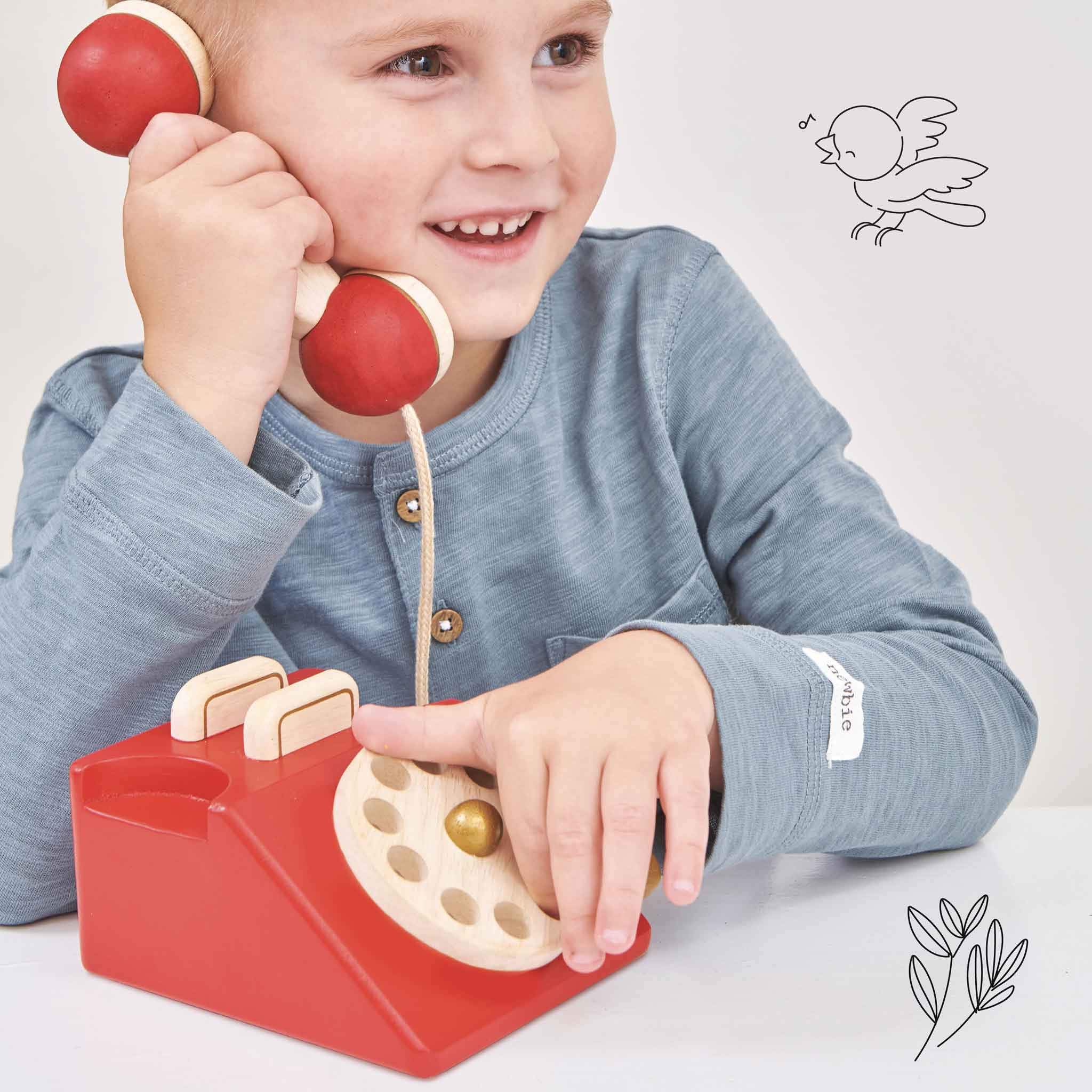 Vintage Wooden Phone - Image 3