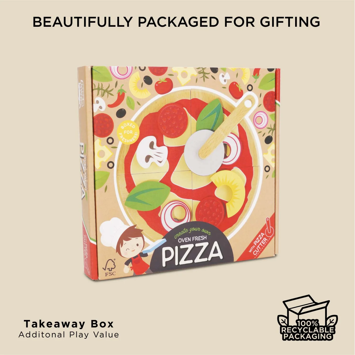 Pizza & Toppings with Slice Cutter - Image 7